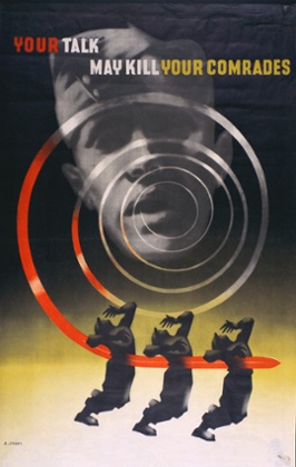 Your Talk May Kill Your Comrades poster by Abram Games