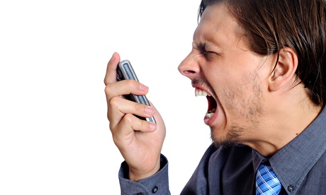 Trying to get a signal on a mobile phone