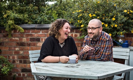 British Gas: Carly and Daniel Welsh enjoy a cup of tea in their backyard