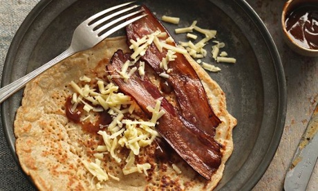 Tom Kerridge's Staffie oatcakes with bacon and cheese