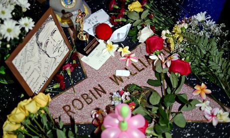 Flowers are placed in memory of Robin Williams