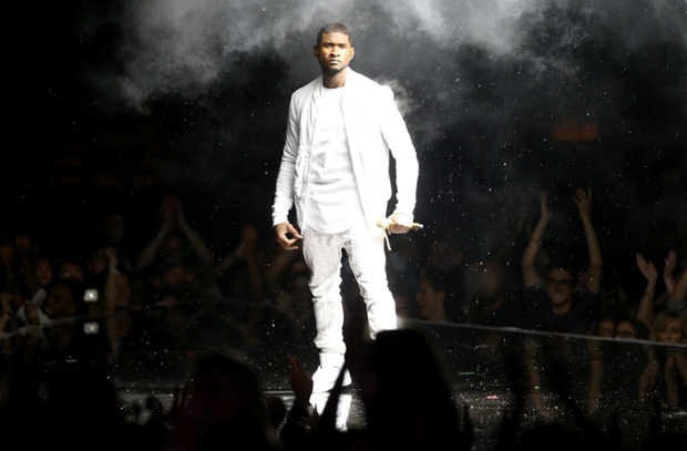 Usher performs onstage during the 2014 MTV.