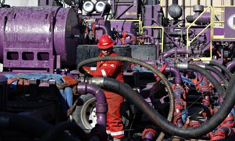 A hydraulic fracturing operation near Mead, Colorado