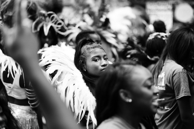 a performer at the notting hil carnival