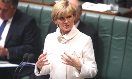 The Foreign Minister Julie Bishop during question time in the House of Representatives, Tuesday 26th August 2014