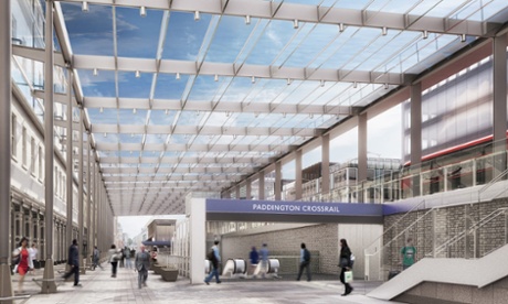 An architect’s impression of the new Paddington station that will serve the Crossrail line.