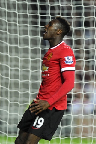 Danny Welbeck screams in frustration as United again fail to find the target.