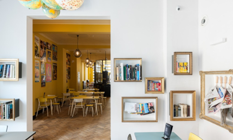 Bar and lobby area. Backstay Hostel Ghent