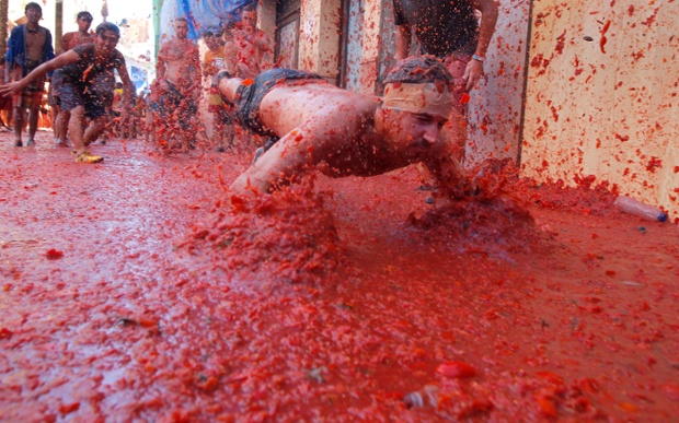 Splash landing.