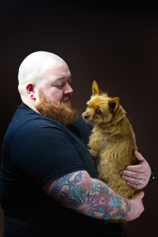 Dez Johnston, 31, theology student and security guard, from Lenzie