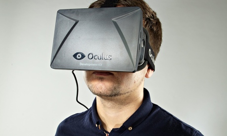 Man wearing Oculus device