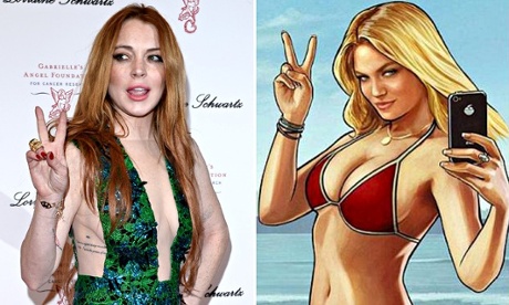 Lindsay Lohan and Grand Theft Auto's Lacey Jonas