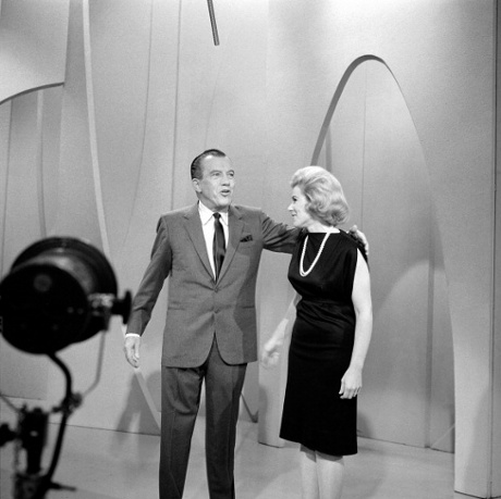 Joan Rivers with Ed Sullivan on THE Ed Sullivan Show.  Image dated May 22, 1966. 