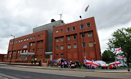 police rotherham station wright shaun demonstration outside blame heed brutal pays justice game little guardian yorkshire calling resignation commissioner crime