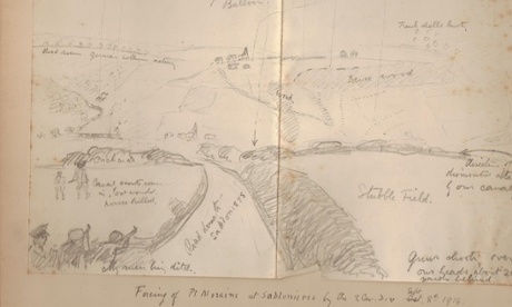 A sketch of the trenches, WW1