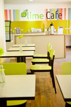 The cafe at the Lime wellbeing hub in Liverpool