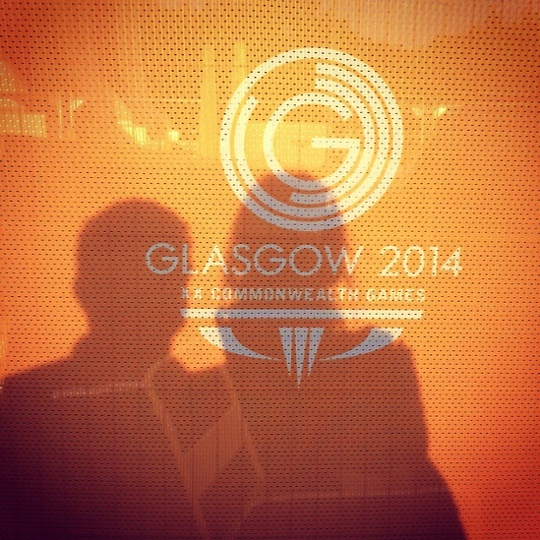 'Sunny reflection: Taken outside Scotstoun Sports Centre after watching the quarter finals...beautiful warm summer evening.'