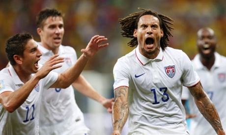 Jermaine Jones celebrates scoring the equaliser.