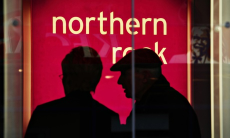 Northern Rock customer inside a ubranch 