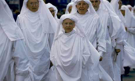 The ceremony at the annual Gorsedd of Bards of the Isle of Britain, who appear at the National Eisteddfod each year.