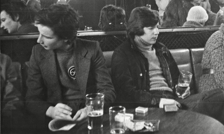 Drinkers in a pub In East London, 1978
