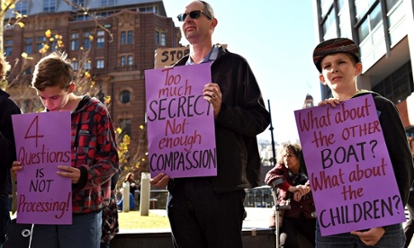 A Sydney protest against the Australian government's treatment of Sri Lankan asylum seekers