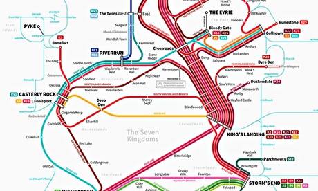 Game of Thrones subway map
