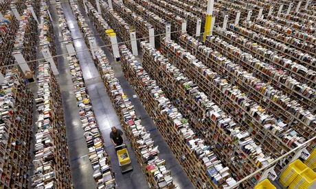 An Amazon warehouse: more than three-quarters of UK adults made an online purchase in the last year.