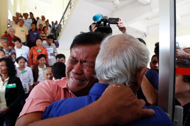 Cambodian Khmer Rouge survivors, Soum Rithy and Chum Mey