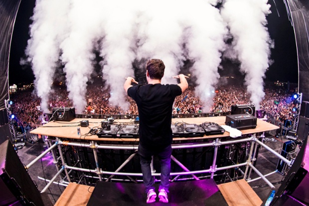 Dutch DJ Martin Garrix on stage on the first day of Sudoeste Festival