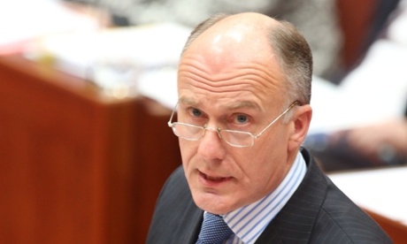 The Leader of the Government in the Senate Eric Abetz during question time.