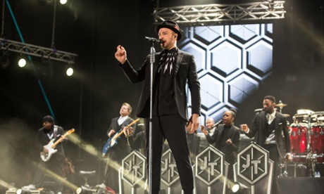 Justin Timberlake performs during the opening of the 13th Mawazine festival, which marked his debut show in Morocco.