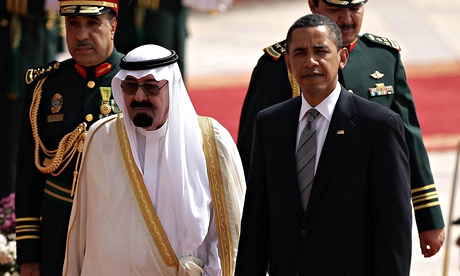 Saudi king Abdullah bin Abdul Aziz al-Sa with Barack Obama