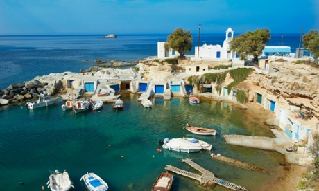 Fishing port and village of Mandrakia, Milos, Greece