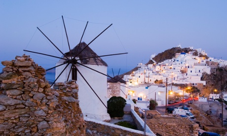 Windmill in Chora, Serifos, Greece