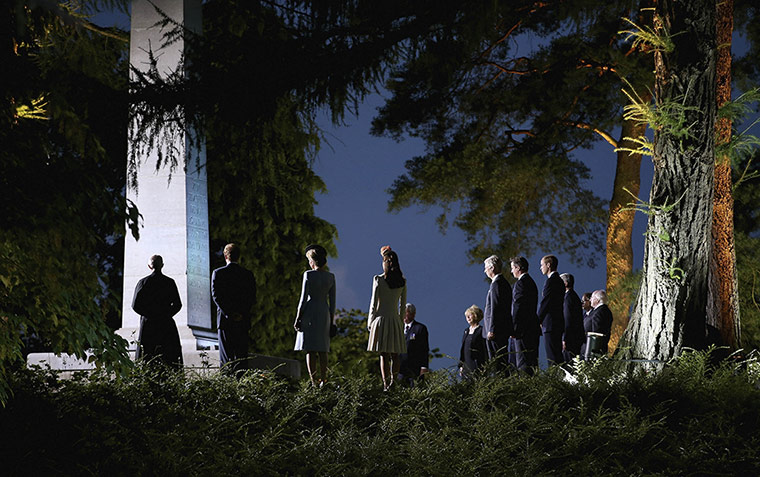 20 Photographs: Royals at St Symphorien Military Cemetery in Mons, Belgium