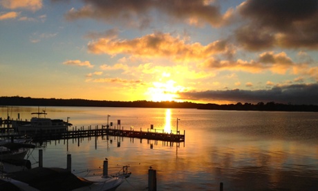 Gippsland lakes sunrise at Metung.