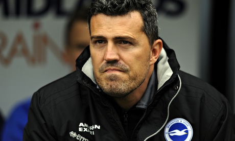 Oscar García, then manager of Brighton