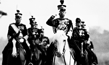 Emperor Hirohito at a military review in Tokyo in 1937