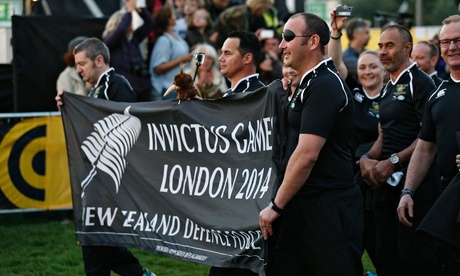 Members of the New Zealand team during the opening ceremony of the Invictus Games.