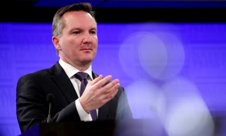 Chris Bowen speaking at the National Press Club.