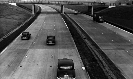 The opening day of Britain's first motorway, the M1, in 1959.
