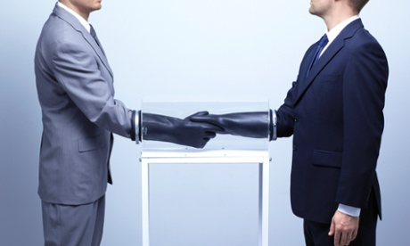 Pre-handshake handshake device