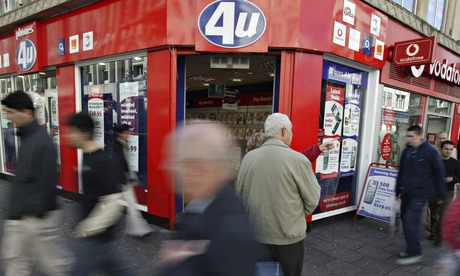 Picture shows a Phones 4u store on Oxford Street, London. 
