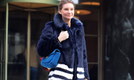 Net-a-Porter founder Natalie Massenet in a Shrimps coat