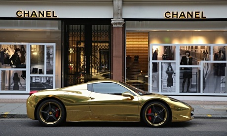 Gold Ferrari