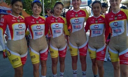 UCI president Brian Cookson tweeted that the Bogota Humana's kit design was 'unacceptable by any standards of decency.' Photograph: Twitter