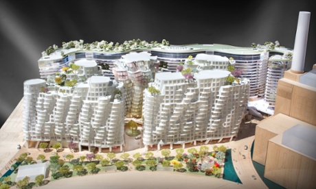 Proposal for ‘phase 3’ of Battersea Power station’s redevelopment, by architecture firms Gehry Partners and Foster + Partners