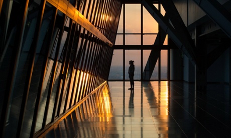 Inside London’s ‘Cheesegrater’ building.