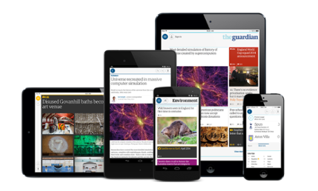The new Guardian app for iOS and Android. Photograph: Guardian